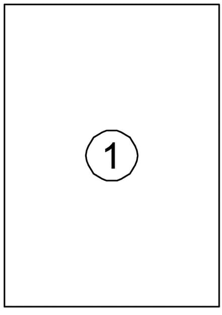 Etiket quantore 210x297mm 100st | 10 stuks