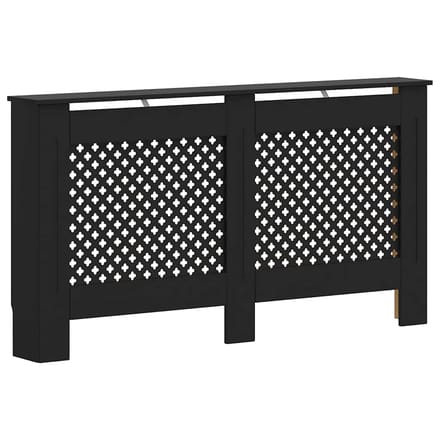 vidaXL Radiatorombouw 152x19x81,5 cm MDF zwart