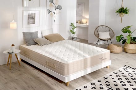 Royal Cashmere Matras - Visco-elastisch - Beige - 30 cm Dikte - 12 Zones - Duo-Systeem - Antibacterieel