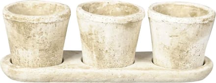 Rasteli - Bloempot - keramiek - groen - D11 x H12,5 cm - Opening 8 cm - 4 stuks