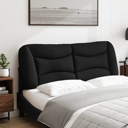 vidaXL - Hoofdbordkussen - "Hvar" - 140 - cm - stof - zwart