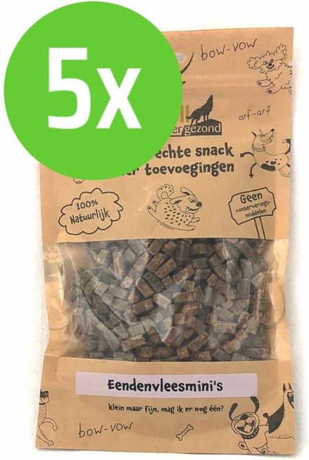 Carniwell Eendenvleesmini's 200 gr - 5 verpakkingen