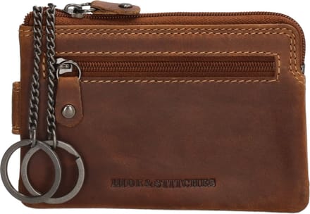 Hide & Stitches Japura Sleuteletui - 100% Leer - Cognac