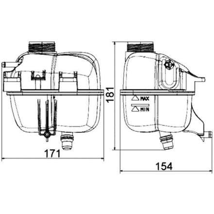 Expansievat, koelvloeistof MAHLE CRT 87 001S