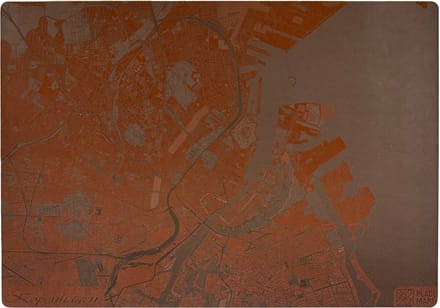 Place Maps Placemat Stadskaart Gent - Kunstleer - Champagne - 1 Stuk