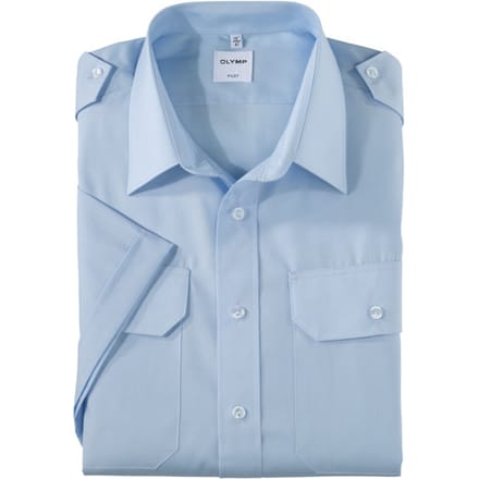 OLYMP piloot Overhemd, Comfort Fit, Kent, Bleu