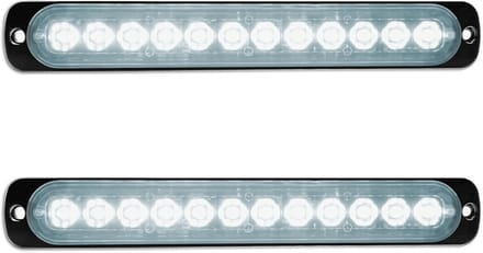 Set van 2 Universele LED Stroboscoop Noodverlichting Wit - 12V/24V Knipperlicht voor Auto, Trailer, Tractor