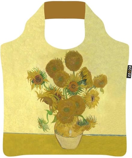 Ecozz tas Sunflowers - Vincent van Gogh - met rits - 46x41cm