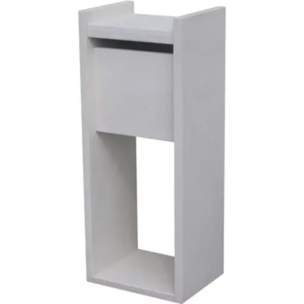 Vasp Staande Brievenbus Madrid - Natuursteen - Wit - 40x100x32cm