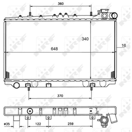 Radiator, motorkoeling NRF 50134