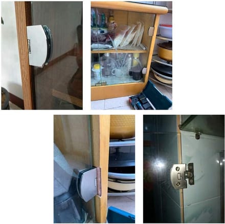 Duurzame Deurklem Scharnier voor Kast en Glazen Deuren (5-8mm Glasdikte)