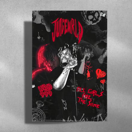 Juice Wrld - Metalen Poster 40x60cm - All Girls Are The Same