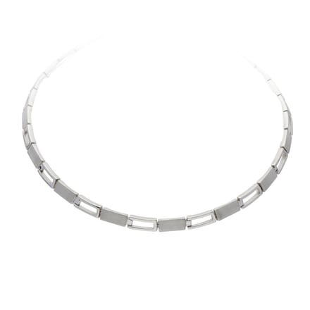 Glow- Zilveren choker Fantasie
