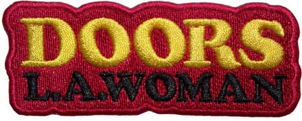 The Doors - LA Woman Text Logo on Red Patch - Rood