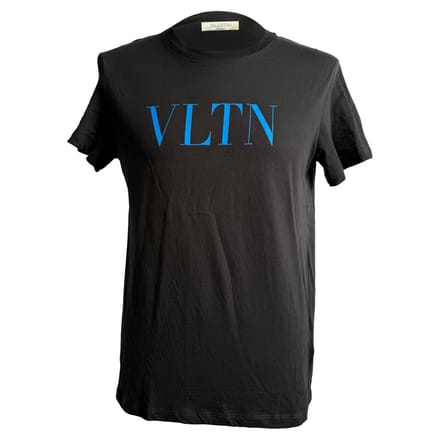 Valentino VLTN Logo T-Shirt van Zwart Katoen