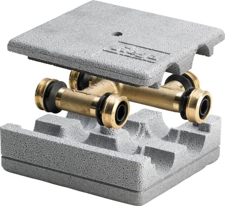 Viega Raxofix-kruisings-T-stuk, d1 20, d2 16, d3 16 messing model 5349, 647940