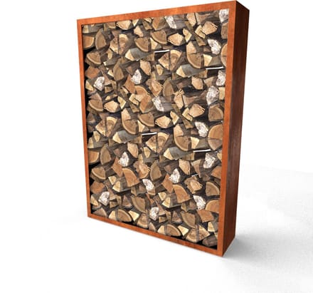 Geroba Cortenstaal Houtopslag 150x38.5x200cm (lxbxh)