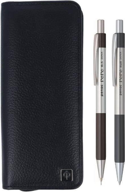 Penac Set - Vulpotlood - Balpen - Zwart - Metaal - Luxe Editie - Etui