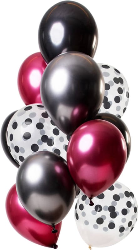 Folat - Ballonnen Dark Richness 30 cm - 12 stuks