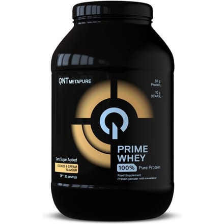 Eiwitmix 100% isolaat en geconcentreerd wei Cookies & Cream QNT Prime Whey 908 g
