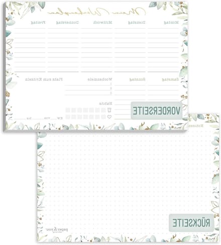 Weekplanner A5 - Notitieblok Agenda - Wekelijks Plannen - Met Gewoontetracker - 50 Pagina's - Goud