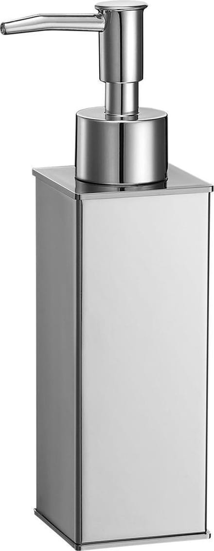 VDN Stainless Zeeppompje - Zeepdispenser - Zeeppompje vrijstaand - Chroom - Vierkant - RVS