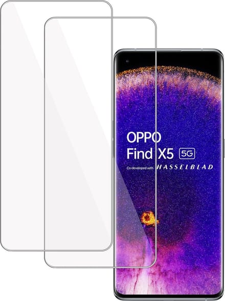 2x Screenprotector geschikt voor OPPO Find X5 – Gehard Glas - Proteqt+