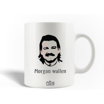 Mug en Céramique - Morgan Wallen - Noir et Blanc - 30cl - Compatible Lave-Vaisselle - 9,5 cm