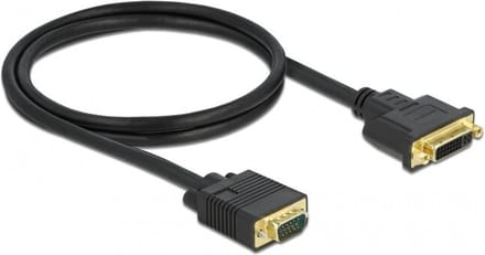 Delock Cable DVI 24+5 female to VGA male 1 m