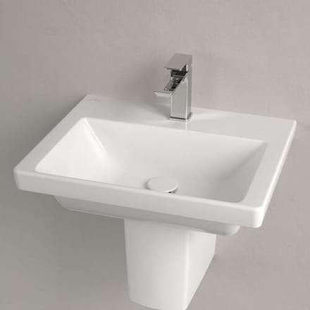 Villeroy & Boch Subway 3.0 washbasin 55 cm, with 1 tap hole, without overflow 4A705601