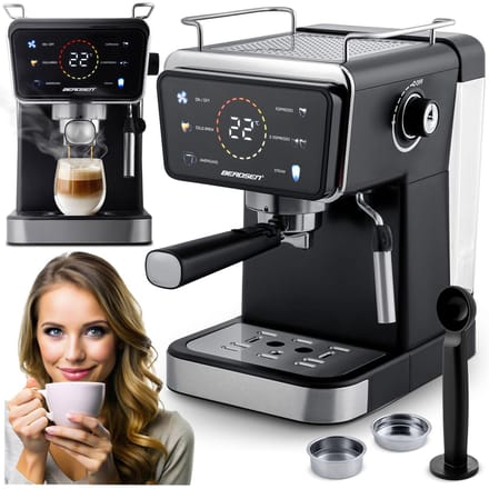 Espressomachine met portafilter 20 bar Berdsen BD-771 zwart