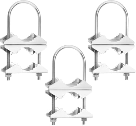 Allecto - Klem Kit - Antenne Mast Accessoires - Zilver - Kaak Blok