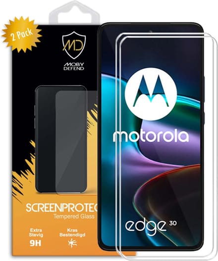 2-Pack MobyDefend Screenprotectors - Geschikt voor Motorola Edge 30 - Case-Friendly Screensaver - Gehard Glas