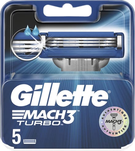 Gillette Mach 3 Turbo Scheermesjes 5 stuks