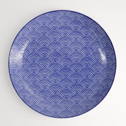 Tokyo Design Studio - Nippon Blue Dinerbord - Stippen - 25.7x3cm