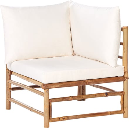 CERRETO - Hoekmodule tuin - Gebroken wit - Bamboe