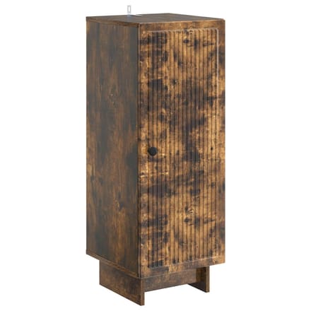 vidaXL - Dressoir - Gerookt - eiken - 33 - x - 34,5 - x - 90 - cm - Bewerkt - hout