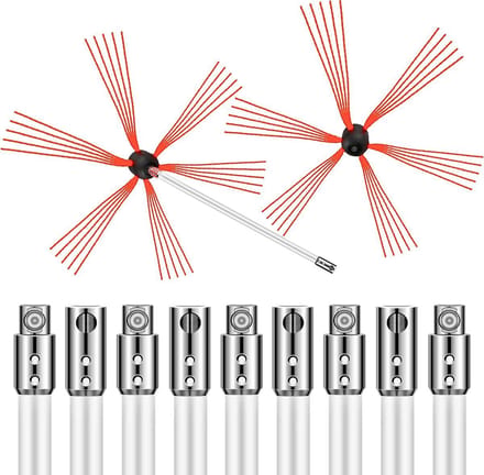 Bolt Edge Schoorsteenveegset Deluxe - Schoorsteenreiniger - Borstel - 10 meter veegkit