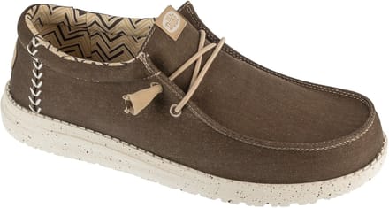 Hey Dude Wally Stretch Canvas, Mannen, Bruin, Sneakers, maat: 45