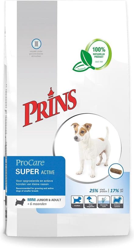 Prins Procare Super Active Mini - Hondenvoer - 2 x Gevogelte 3 kg