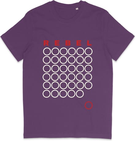 Heren en Dames T Shirt - Grafisch Ontwerp Rebel - Paars - M