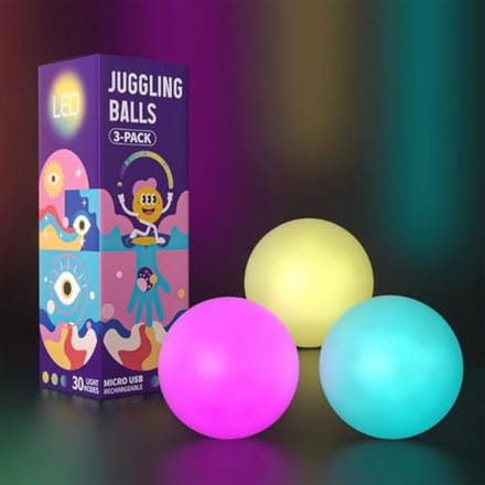 Set van 3 LED Jongleerballen met Luminous Effect - Perfect voor Beginners en Professionals