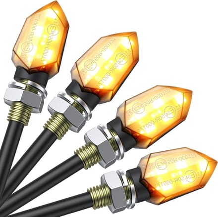 4x Universele Motorfiets LED Knipperlichten 12V M8 E-keur IP65