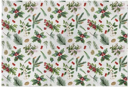placemat-katoen-winter greenery-Ambiente-wasbaar-30 graden-kerst-Christmas