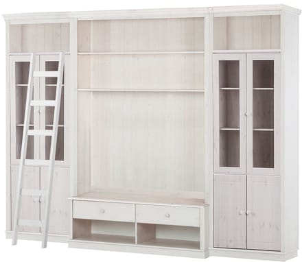 Anita-Wandmeubel - Tv-lowboard & Ladder - Wit