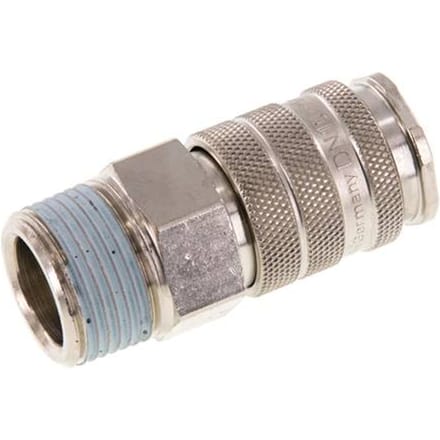 Vernikkeld Messing DN 10 Luchtkoppeling Snelkoppeling R 3/4 inch Buitendraad - CLS10-M-BN-034