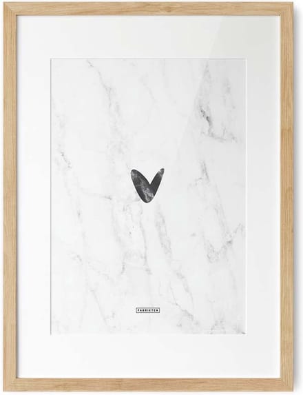 Fabrikten Poster Hart - Marmer - A3