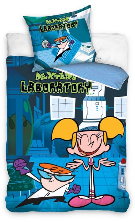 Cartoon Network Dekbedovertrek Dexter laboratorium - 140 x 200 cm - 70 x 90 cm - Katoen