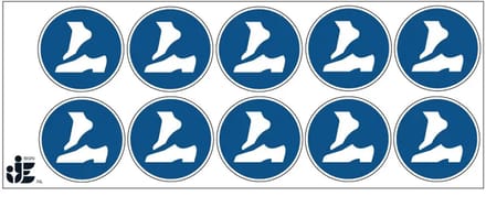 Schoenen uit verplicht sticker | 5 cm - 10 stuks per vel
