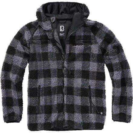 Brandit - Teddyfleece Worker Jacket - 4XL - Zwart/Grijs